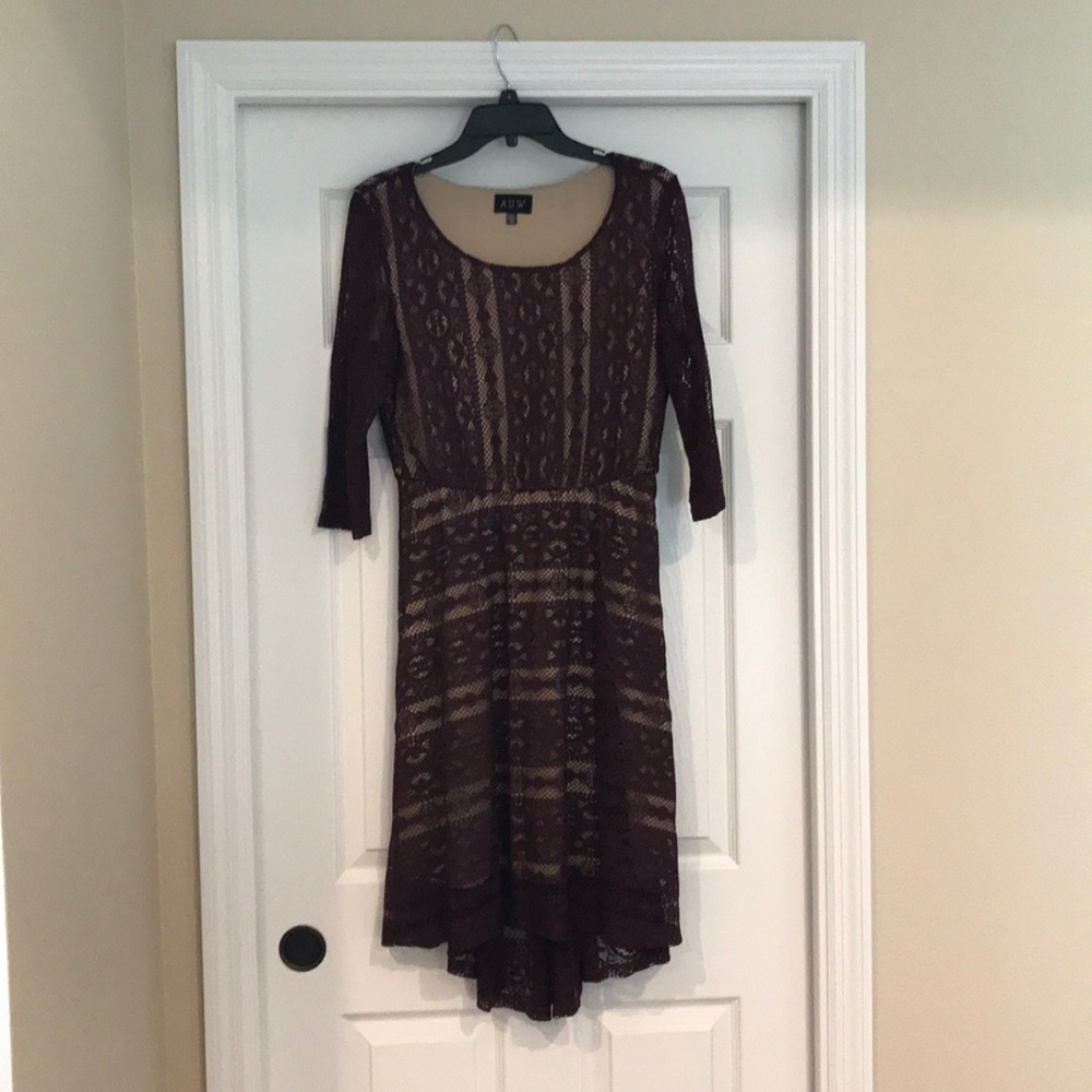 Burgundy lace dress